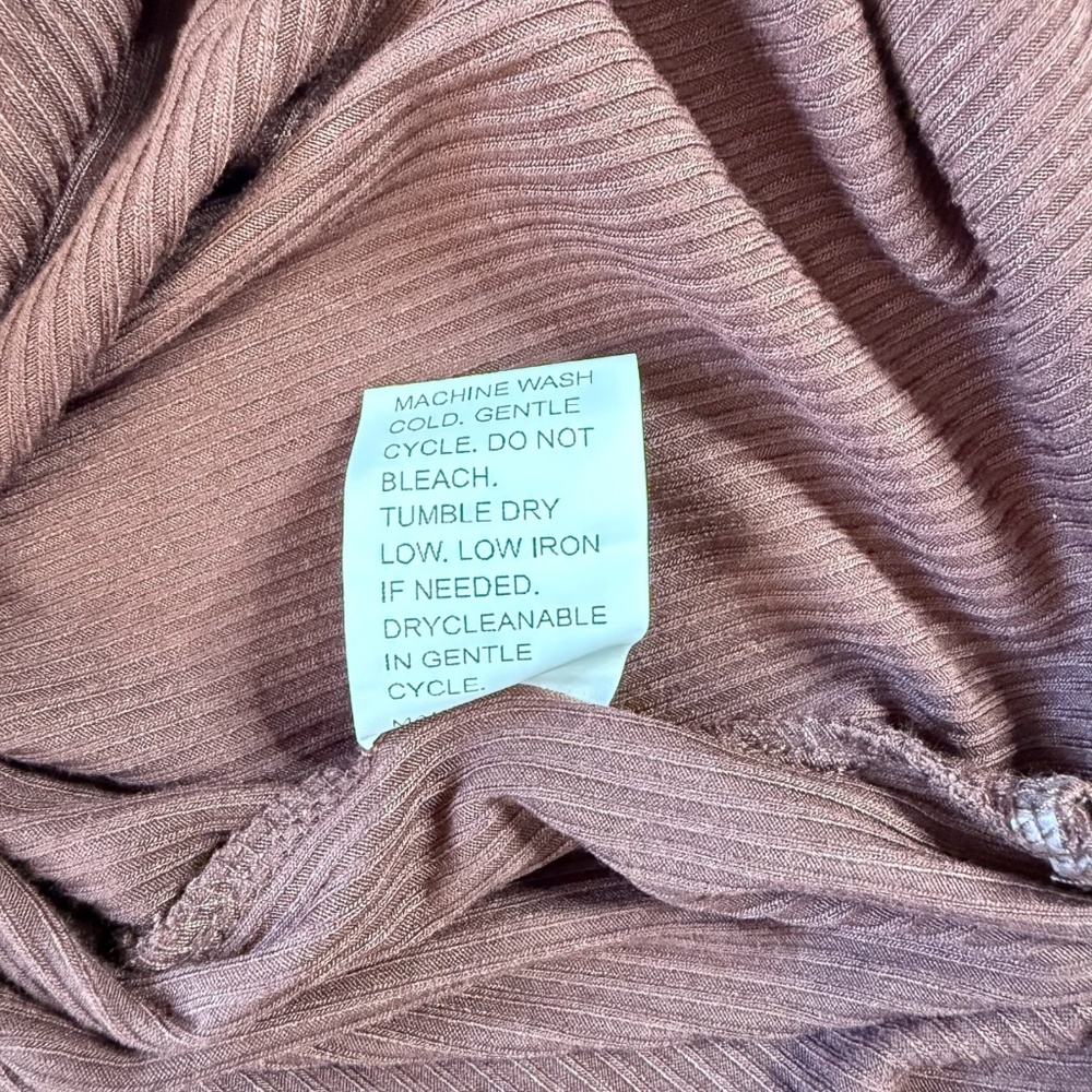 SHEIN NWOT Maternity Chic Sweetheart Neck Belted Dress Midi Timeless Brown L - Picture 14 of 16